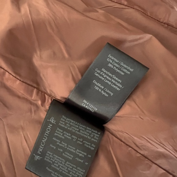 Mackage Black Cotton Quilted-Leather-Trim Belted Trench Coat - Picture 15 of 15